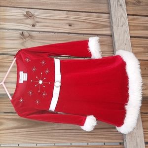 Bonnie Jean Girl's Santa dress, size  3T